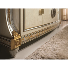 Arredoclassic Liberty Ivory with Gold Italian 4 Door Wide Sideboard - thumbnail 3