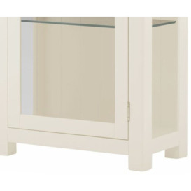 Portland Ivory White Painted Glazed Display Cabinet - thumbnail 3