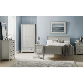 Maine Dove Grey Pine Bedside 3 Drawer Cabinet - thumbnail 2