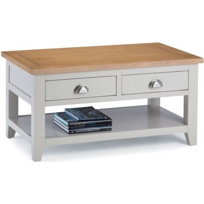 Richmond Grey Painted 2 Drawer Coffee Table - image 1