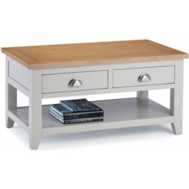 Richmond Grey Painted 2 Drawer Coffee Table - thumbnail 1