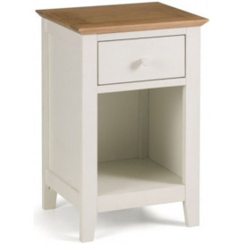 Salerno Ivory Painted 1 Drawer Bedside Cabinet - thumbnail 1