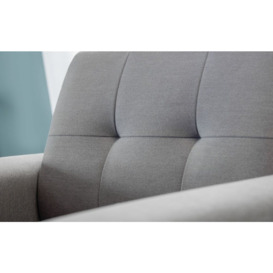 Monza Fabric 2 Seater Sofa - Comes in Grey Linen, Blue fabric and Grey Fabric Options - thumbnail 2