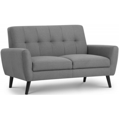 Monza Fabric 2 Seater Sofa - Comes in Grey Linen, Blue fabric and Grey Fabric Options - image 1