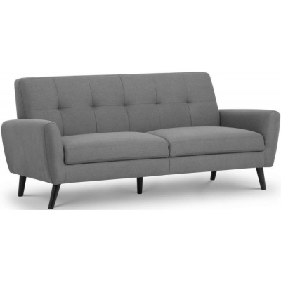 Monza Fabric 3 Seater Sofa - Comes in Grey Linen, Blue fabric and Grey Fabric Options - image 1