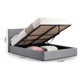Rialto Lift-Up Light Storage Bed - Comes in Double and King Size - thumbnail 2