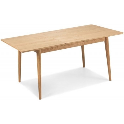Skean Scandinavian Style Oak Dining Table, 140cm-180cm Seats 4 to 6 Diners Extending Rectangular Top - image 1