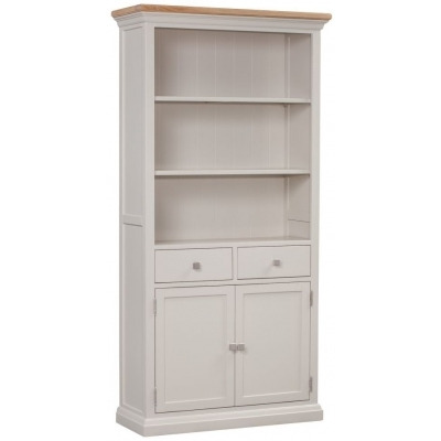 Homestyle GB Cotswold Oak and Painted Large Bookcase - image 1