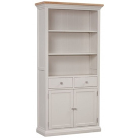 Homestyle GB Cotswold Oak and Painted Large Bookcase - thumbnail 1