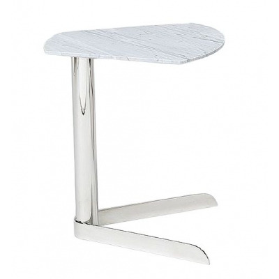 Stone International Duck Accent Table - Marble and Polished Steel - image 1