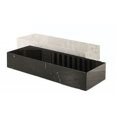 Stone International Box Marble Coffee Table on Casters - image 1