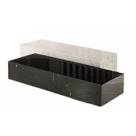 Stone International Box Marble Coffee Table on Casters