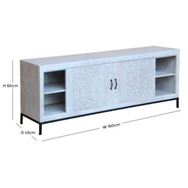 Cuttack Mango Wood and Metal TV Cabinet - thumbnail 2