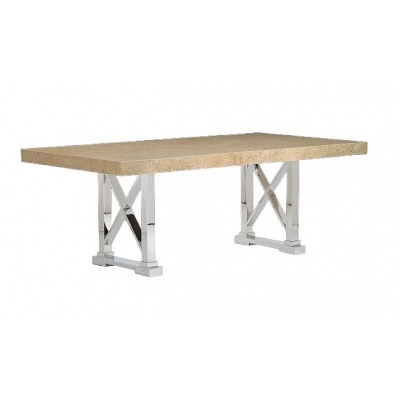 Stone International Impero Dining Table - Marble and Stainless Steel - image 1
