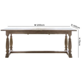 Chester Wooden Extending 8 Seater Dining Table - thumbnail 3