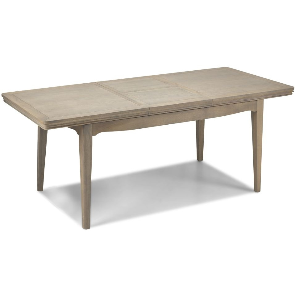 Louis Philippe French Grey Washed Oak Dining Table, 125cm-165cm Seats 4 to 6 Diners Extending Rectangular Top