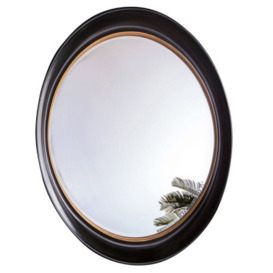 Fiddock Black and Gold Oval Mirror - 100cm x 77cm