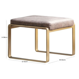 Halstead Footstool - Comes in Mineral and Ochre Options - thumbnail 3