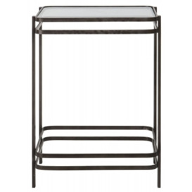 Olympia Glass Top Side Table - thumbnail 1
