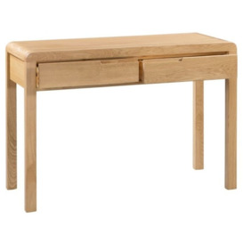Curve Oak 2 Drawer Dressing Table and Stool - thumbnail 2