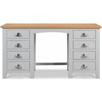 Richmond Grey Painted 8 Drawer Dressing Table - image 1