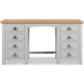 Richmond Grey Painted 8 Drawer Dressing Table - thumbnail 1