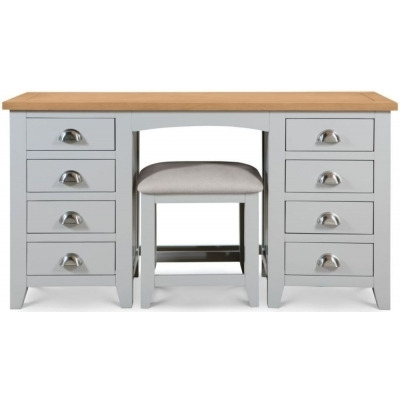 Richmond Grey Painted Dressing Table with Stool - image 1