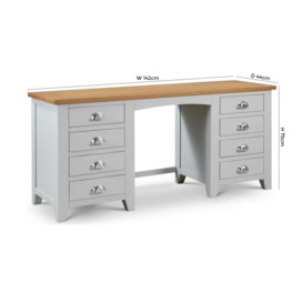 Richmond Grey Painted Dressing Table with Stool - thumbnail 3