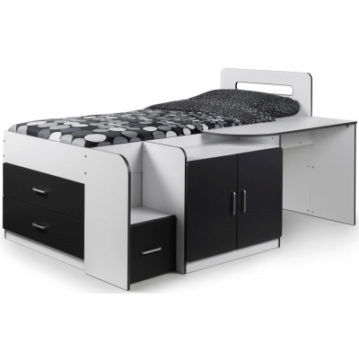 Cookie White and Charcoal Cabin Bed - image 1