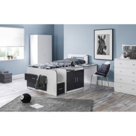 Cookie White and Charcoal Cabin Bed - thumbnail 2