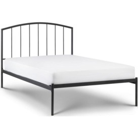 Onyx Satin Grey Metal Bed - Comes in Single and Double Size - thumbnail 2
