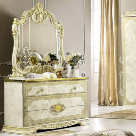 Camel Leonardo Night Italian Ivory High Gloss and Gold Dresser