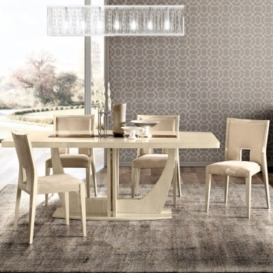 Camel Ambra Day Sand Birch Italian Large Extending Dining Table - thumbnail 1