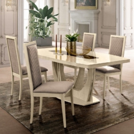 Camel Ambra Day Sand Birch Italian Small Extending Dining Table - thumbnail 1