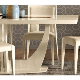 Camel Ambra Day Sand Birch Italian Medium Extending Dining Table and 4 Capitonne Chairs - thumbnail 2