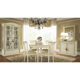 Camel Siena Day Ivory Italian Round Extending Dining Table and Chairs - thumbnail 3