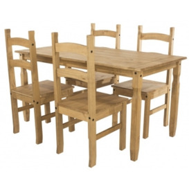 Corona Rectangular Dining table and 4 Chair