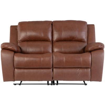 Pellini Dark Tan Leather 2 Seater Electric Recliner Sofa