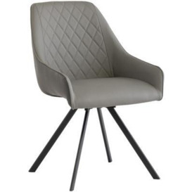 Seville Light Grey Swivel Dining Chair (Sold in Pairs) - thumbnail 1