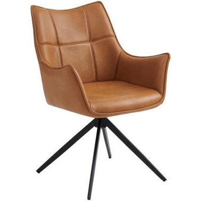 Vito Tan Faux Leather Dining Armchair (Sold in Pairs) - image 1