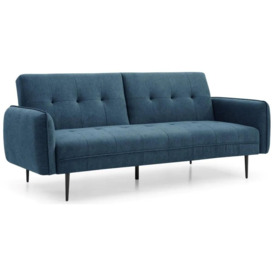 Erik Themis Blue Soft Weave Fabric 3 Seater Sofa Bed - thumbnail 2