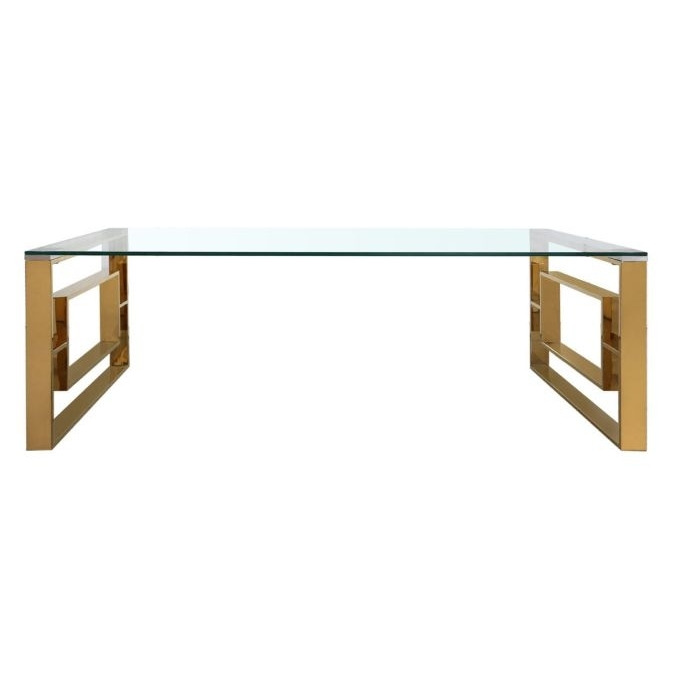 Apex Glass and Gold Coffee Table - image 1