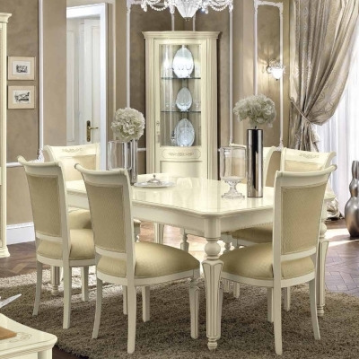 Camel Torriani Day Ivory Italian Extending Dining Table - image 1