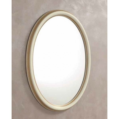 Camel Treviso Night White Ash Italian Oval Mirror - 68cm x 95cm - image 1