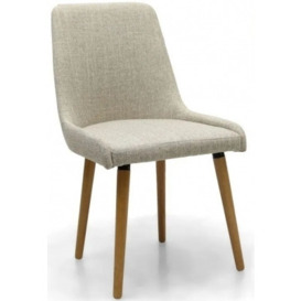 Capri Flax Natural Fabric Dining Chair (Sold in Pairs) - thumbnail 1