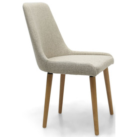 Capri Flax Natural Fabric Dining Chair (Sold in Pairs) - thumbnail 2
