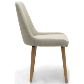 Capri Flax Natural Fabric Dining Chair (Sold in Pairs) - thumbnail 3
