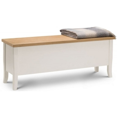 Davenport Ivory Lacquered Storage Bench - image 1