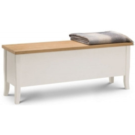 Davenport Ivory Painted Storage Bench - thumbnail 1