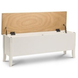 Davenport Ivory Lacquered Storage Bench - thumbnail 2